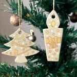 陶器Xmasオーナメント2点セット＊minne限定