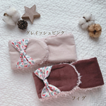   ✳︎Baby&Kids ネックウォーマー   リバティチェリードロップ リボン ×フレンチコーデュロイ 