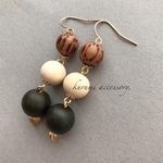 大ぶりウッド▸▹ピアス＆イヤリング