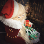 〜残り1つ〜【〜12月6日までクリスマス割引〜】 赤色ver サンタさんの長靴チェア🎶　くつ下クッション付き　🎁　　　1/6サイズ Xmas モチーフ🎶  blythe　momoko　