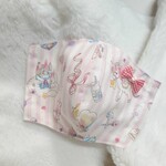 【送料無料】ユニコーン赤チェックリボン✱子供用2重マスク