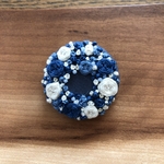 ビーズ刺繍（ヘアゴム/ブローチ）