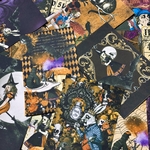 (再販×1)ハロウィンアリスのポストカードA＊ジャンクジャーナル＊コラージュ素材