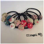 ヘアゴム ほっこり刺繍ヘアゴム 2個セット