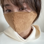 コーデュロイ🤎マスク🤎キャメル