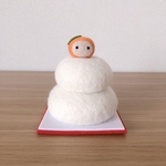 【訳あり】羊毛フェルトの鏡もち