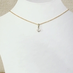 真鍮ネックレス「zirconia」