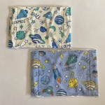ガーゼ マスク 宇宙柄 ブルー&白  2枚セット 子供用 