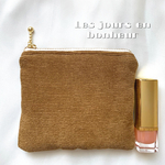 コーデュロイミニふわふわポーチ