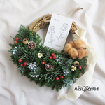 ❄︎ウィンターリース❄︎クリスマスリース❄︎19㎝❄︎ブラウン
