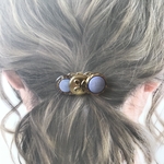 classical アンティークボタン ポニーフックヘアカフ