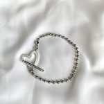 ハート♡ボールチェーンブレスレット