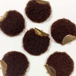 【2pcs brown】♯48 起毛ラウンドチャーム
