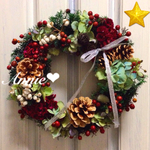 【再販】ケイトウのクリスマスリース♡