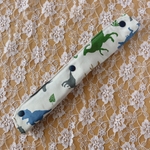 水筒肩紐カバー　恐竜　生成り