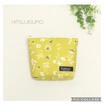 小さめポーチ＊花柄マスタード色＊サニタリーポーチ