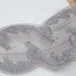 両山チュール刺繍レース 1m 葉 グレージュ (LLFA02GJSJRY)