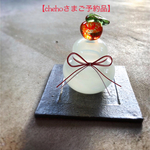 【cheho様ご予約品】ガラスの鏡餅☆白☆
