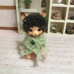 Tobiウサウサニット・グリーンボタン