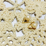 コットンパール風ピアス
