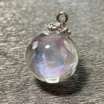 IORI resin オーロラ玉レインボー　レジンネックレス