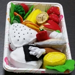 フェルトままごと 和食お弁当、フルーツ盛り合わせ