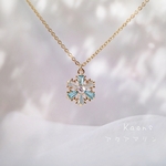 18kgp 雪の結晶 ネックレス 🍀ステンレスネックレス🍀シンプルネックレス