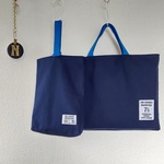 ♪再販☆ダークネイビー×青　レッスンバッグ　上履き入れ