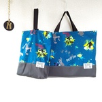 お値下げ¥3150→¥2350スプラッシュ×黒　レッスンバッグ　上履き入れ