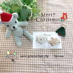 冬限定【2個セット】☆雪のプリンセスヘアクリップ ☆新生児から使えます☆snow princess hair clip☆ baby＆kids ☆上下滑り止め付き☆セレモニードレス☆☆新生児☆クリスマス