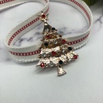 3384【クリスマス企画】 クリスマス帯留め　真田紐付き