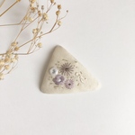 【キラキラ刺繍/再販】purple flowers × ribbon...♡
