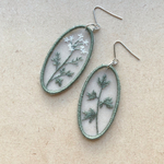 オーガンジー刺繍　ハーブのピアス/イヤリング🌿