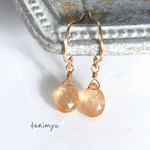 【現品☆希少】14kgf✳︎インペリアルトパーズのペアシェイプピアス/イヤリング