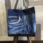 Sowelu2015様専用　m347 デニムtote bag(パッチワーク)