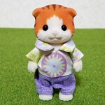 シルバニアファミリー　大人　お父さん 服　パープル系　シルバニア