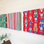 クリスマスのマーチ ファブリックパネル 3枚セット 