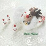 11/11（水）21:00~販売開始　受注:『WonderChristmas ふわもこ🦌トナカイの首輪』犬　猫　チョーカー　クリスマス　お誕生日　ギフト　撮影　コリエ