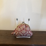 刺繍布がまぐち＜吾亦紅＞ウールガーゼ 赤