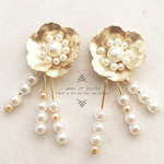 成人式🌸和モダンなお花ピアス/イヤリング