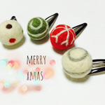 merry Christmas 羊毛フェルトのヘアピン