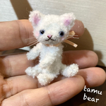 ミニチュア モールアート ブルーアイ 雪猫 モールベア**Tamu bear 