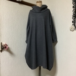 ウール　圧縮ニット　バルーンワンピース💕