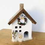 クリスマスリースのお家オブジェ❁キャンドル❁クリスマスアレンジ