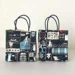紙袋風ギフトバッグ2点セット＜にんじゃでござる＞ネイビー