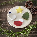 〈受注〉陶器の箸置き クリスマスセット