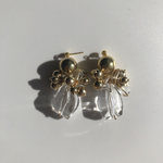 ゴールドクリアボールピアス／イヤリング