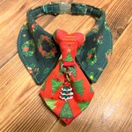 犬・猫の首輪　26～29　cocochanネクタイチョーカーNEO　クリスマス・グリーン・ツリー