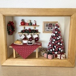 クリスマスのミニチュアフレーム(レッド)🎄