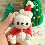 クリスマスくまちゃん 白